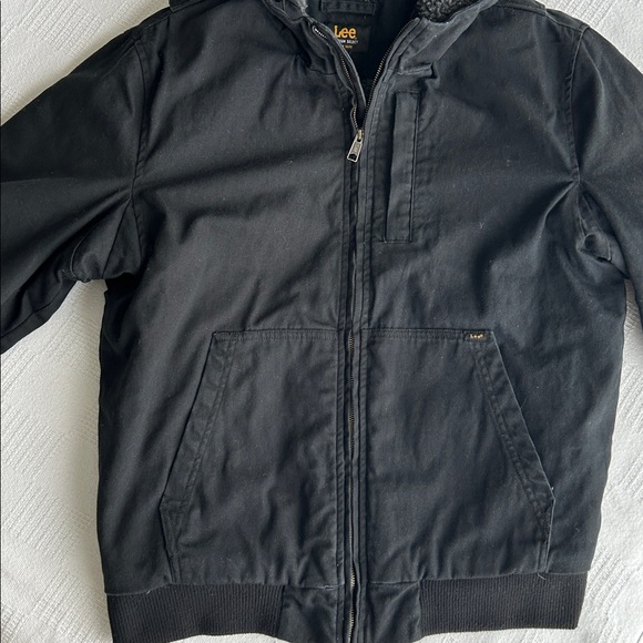 Lee Premium Select Women’s Black Hooded work Jacket size Large - Picture 4 of 8